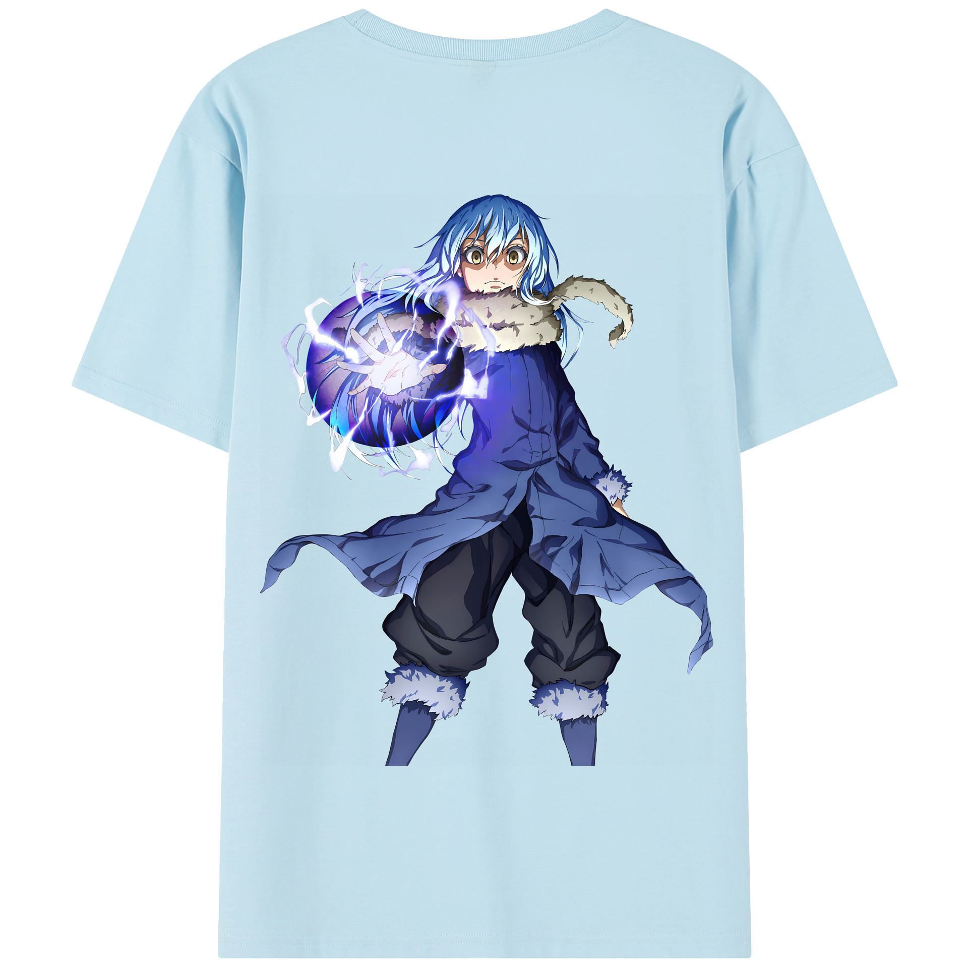 （画像用） 転スラ Regarding Reincarnated to Slime 綿100％半袖Tシャツ（背面プリント）